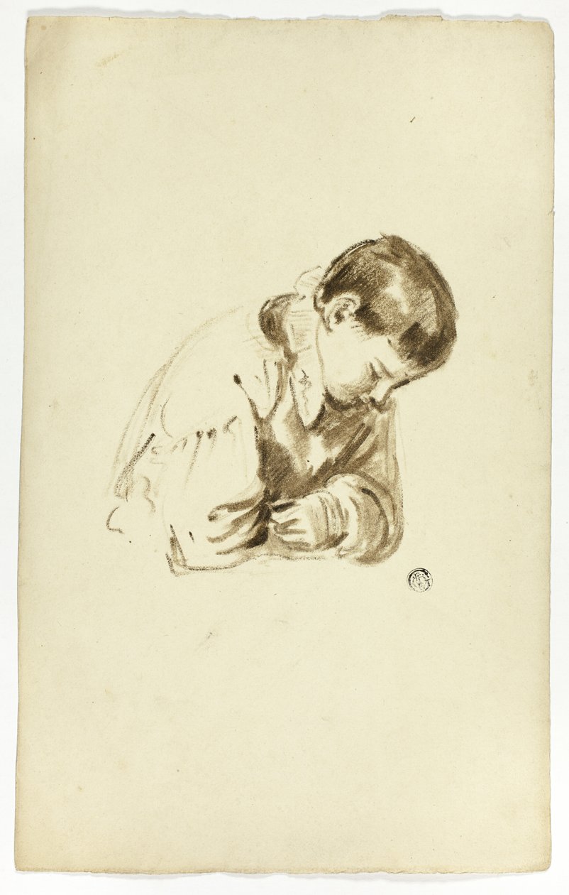 Garçon assis, mi-longueur - Thomas Jones Barker