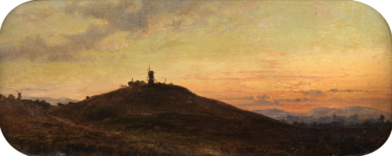 Moulin à vent au coucher du soleil - Thomas Jr. Whittle