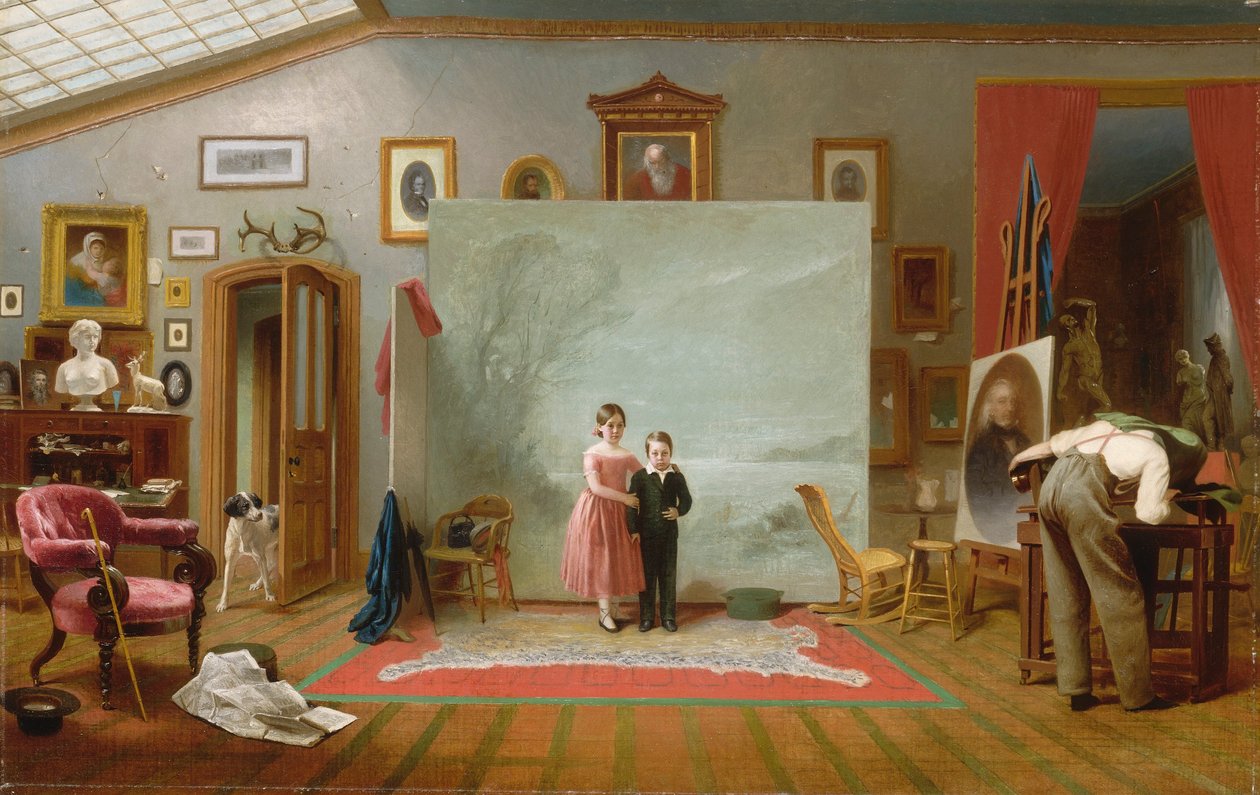 Intérieur avec portraits - Thomas Le Clear