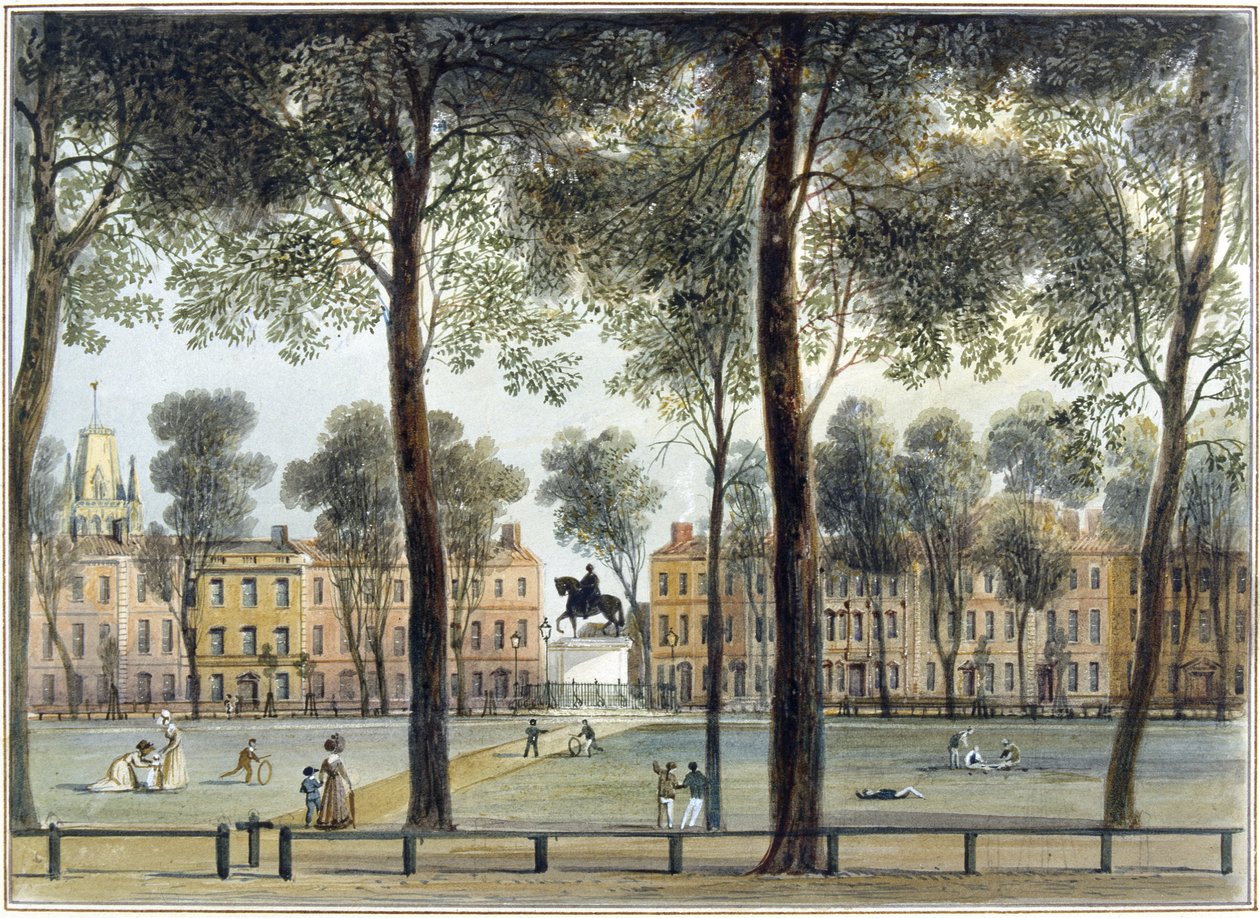 Queen Square, vue vers le sud-est - Thomas Leeson the Elder Rowbotham