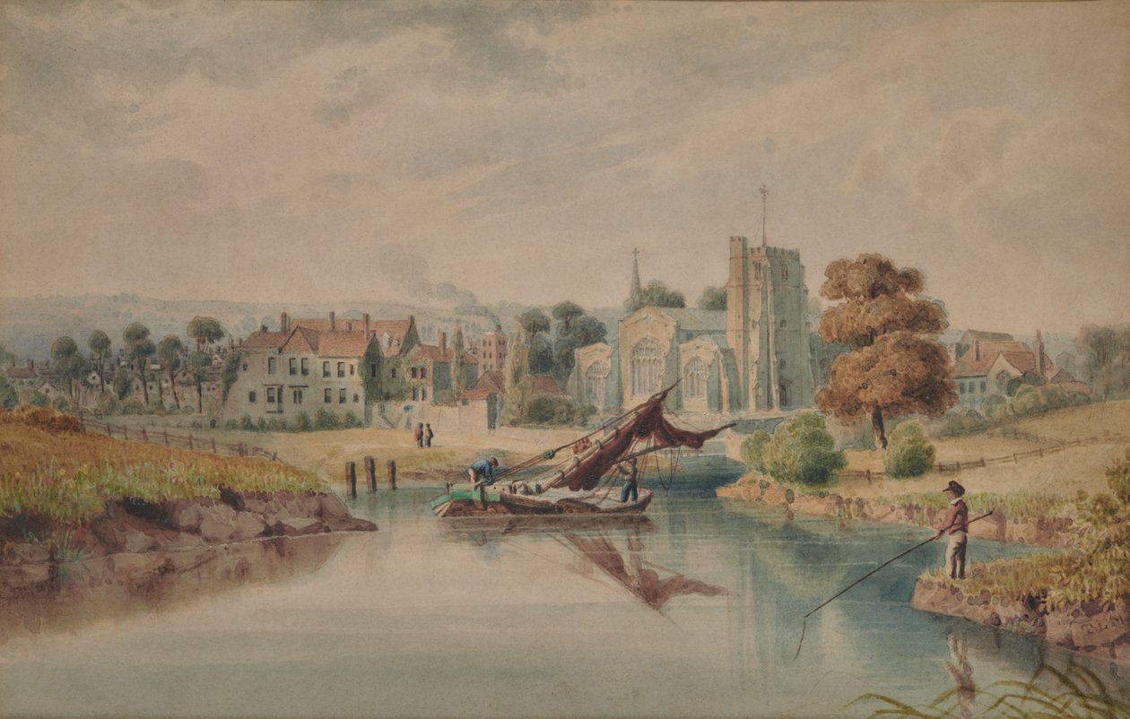 Maidstone depuis la rivière - Thomas Light Merritt