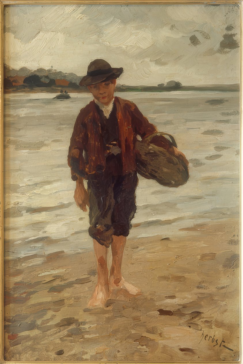 Garçon pêcheur - Thomas Ludwig Herbst