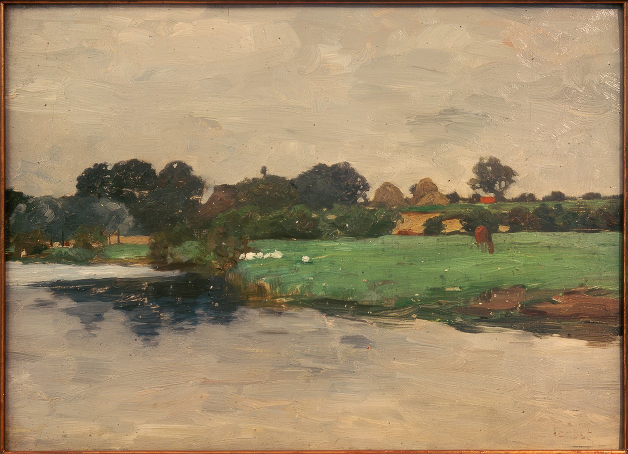 Paysage fluvial près de Hambourg - Thomas Ludwig Herbst
