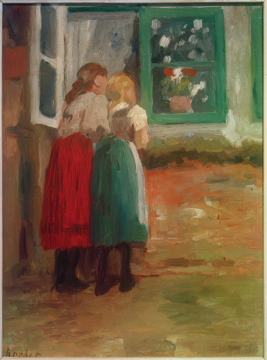 Deux filles à la fenêtre - Thomas Ludwig Herbst