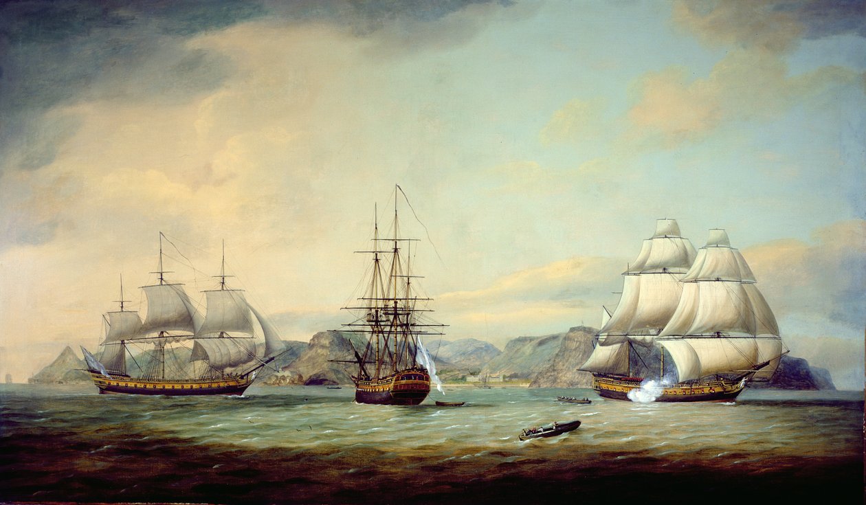 East Indiaman Ceres au large de Sainte-Hélène, 1788 - Thomas Luny