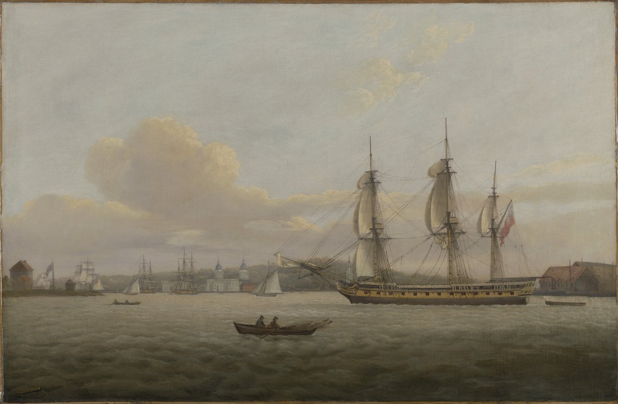 HMS "Pomone" au large de Greenwich - Thomas Luny