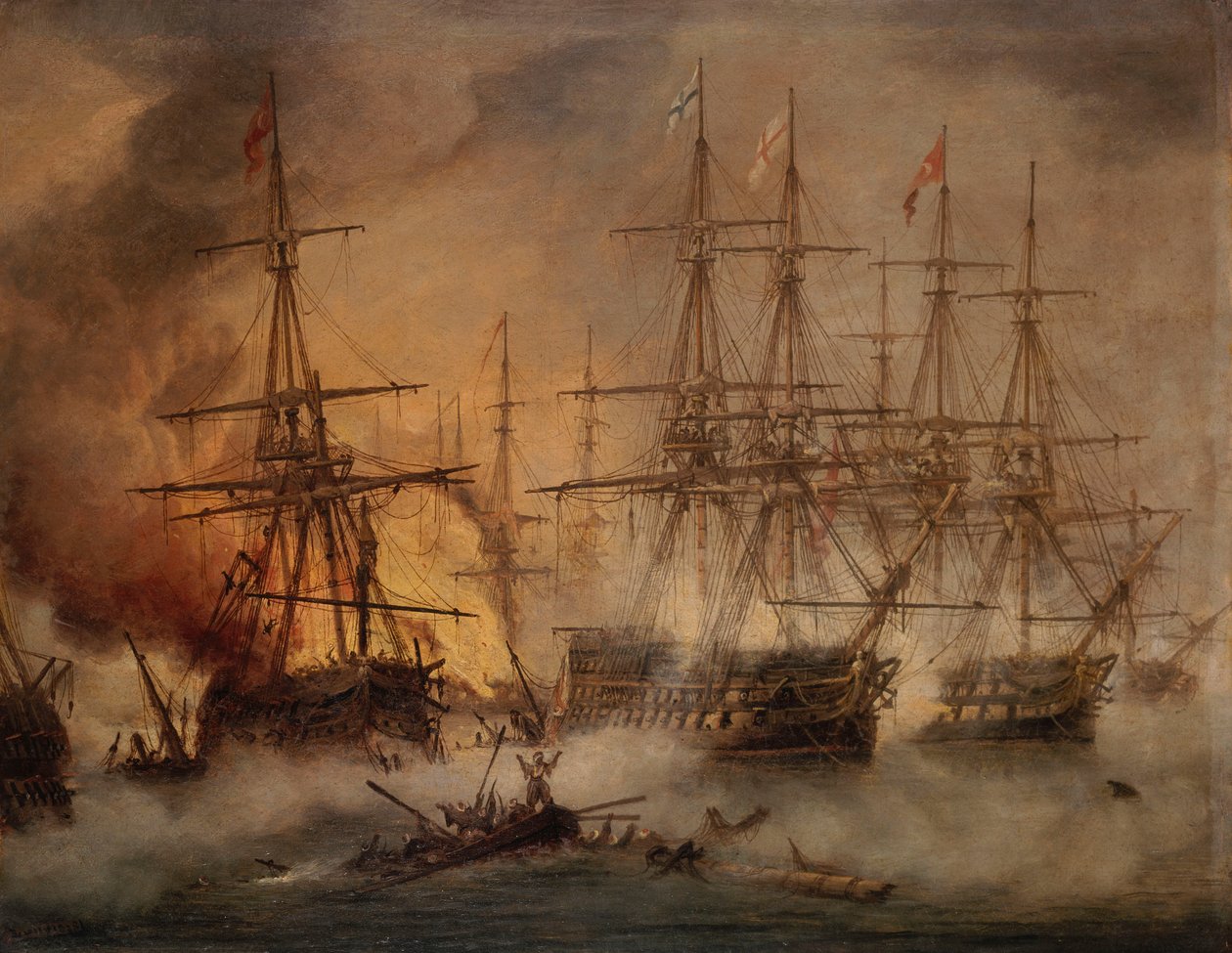 La bataille de Navarin, 20 octobre 1827 - Thomas Luny