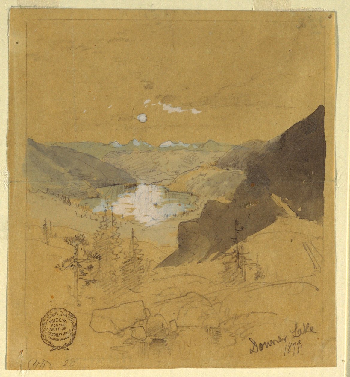 Dessin, lac Donner, 1879 - Thomas Moran