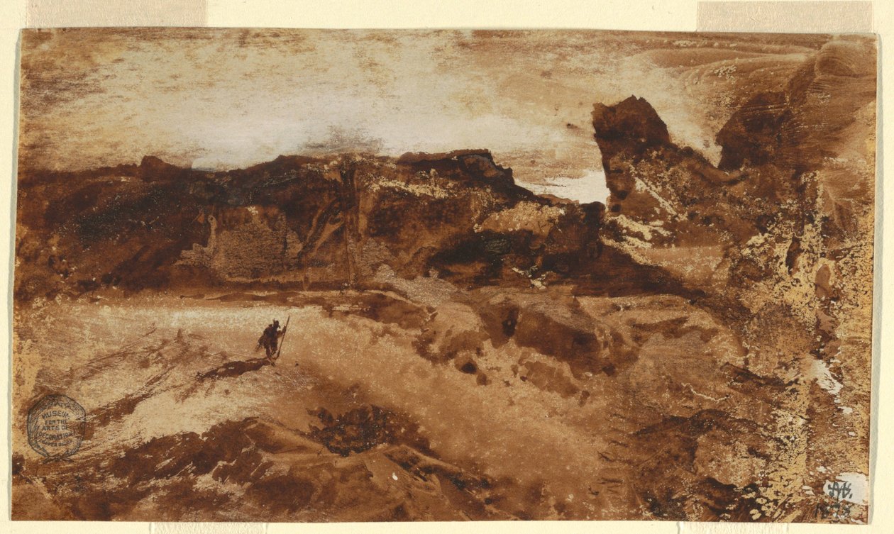 Dessin, Dans le désert, Arizona, 1878 - Thomas Moran