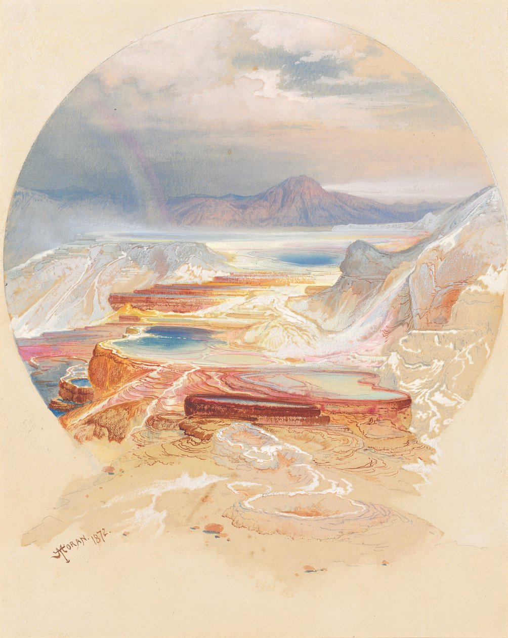 Terrasse de Minerve, Yellowstone - Thomas Moran