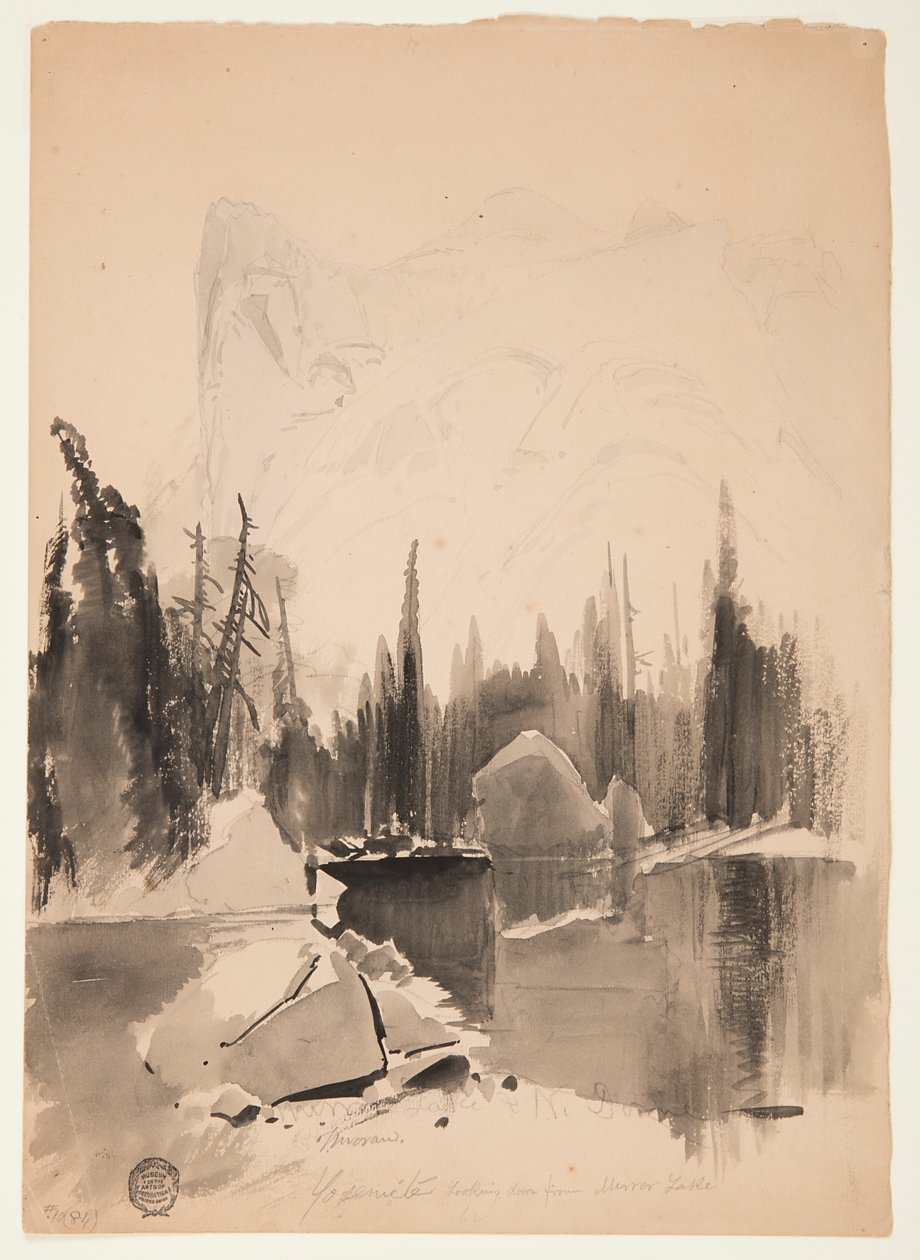Lac Miroir, Yosemite - Thomas Moran