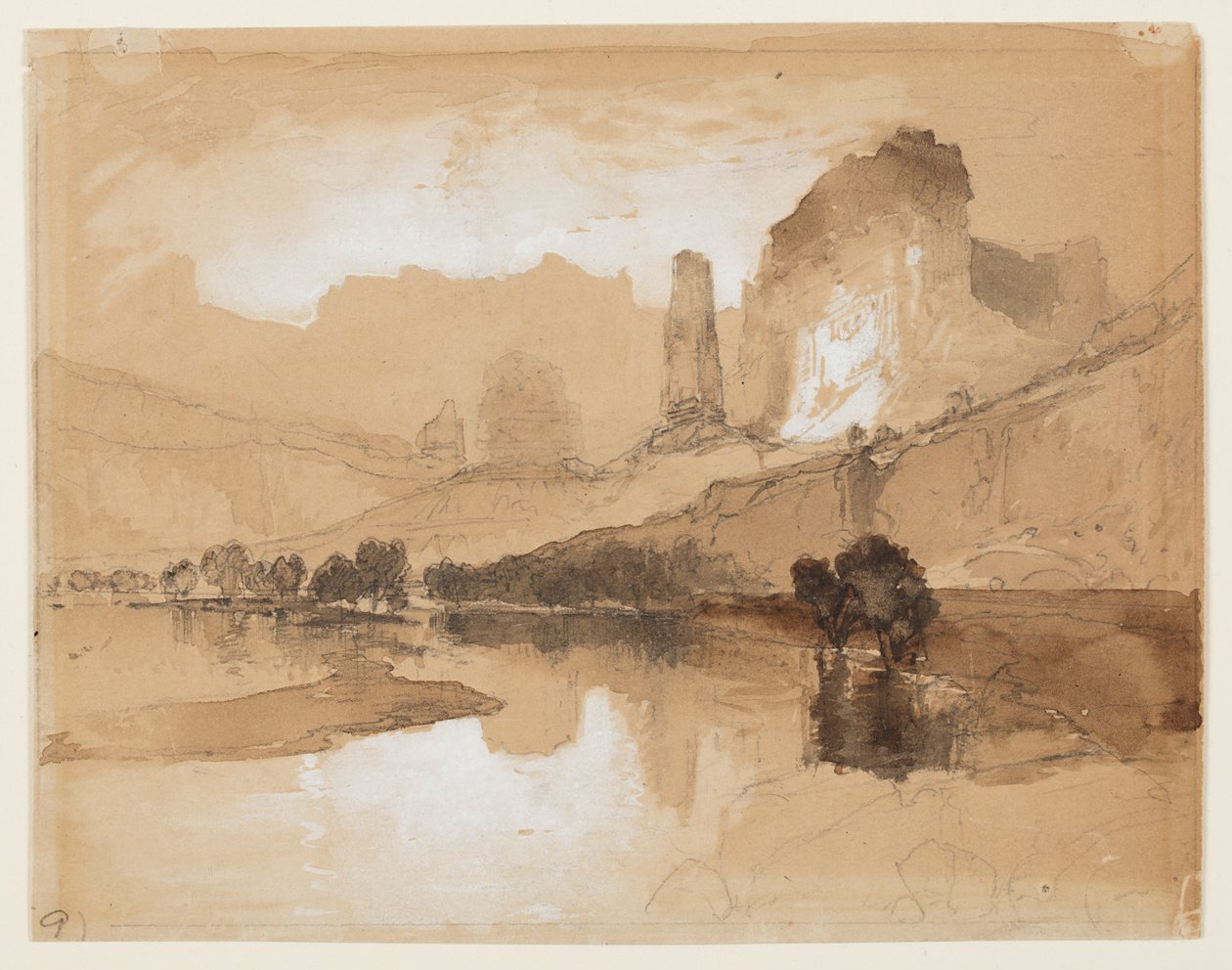 Yellowstone en dessous des chutes - Thomas Moran