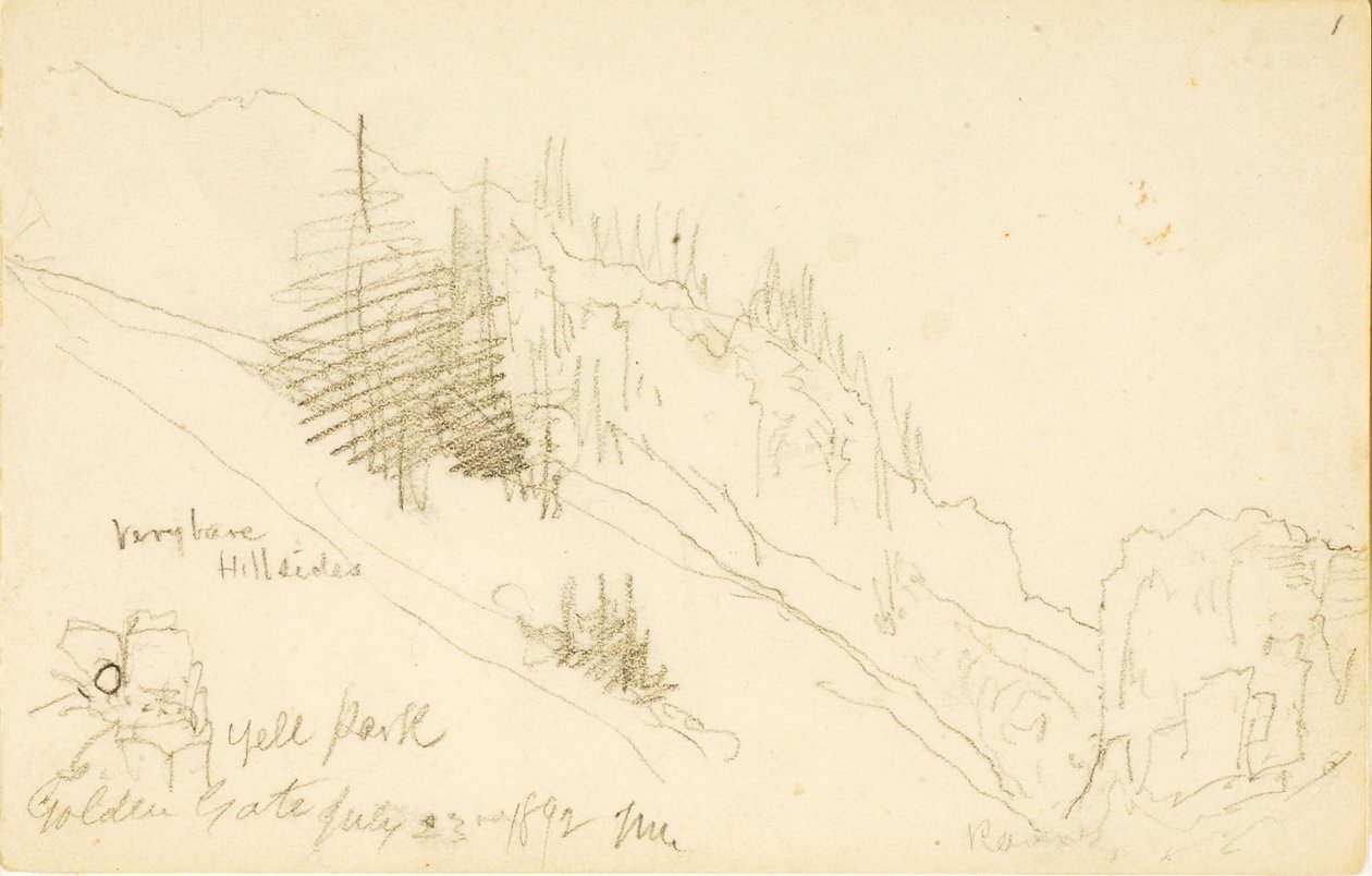 Parc de Yellowstone, Golden Gate - Thomas Moran