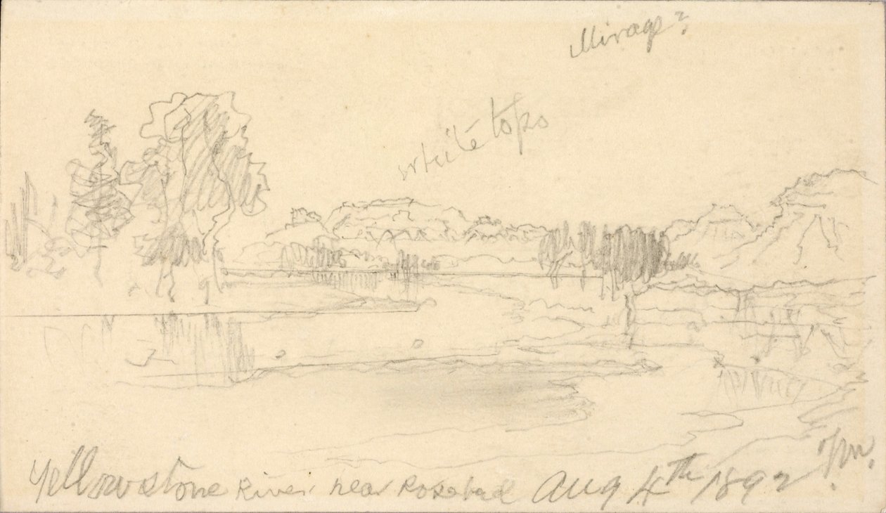 Rivière Yellowstone, près de Rosebud - Thomas Moran
