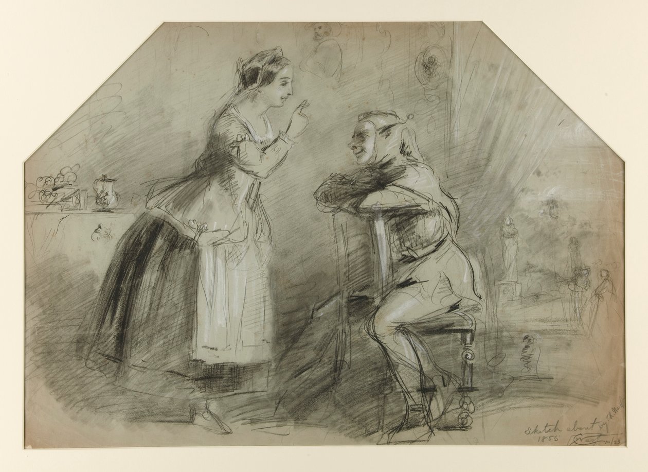 Femme et bouffon (?) - Thomas Nast