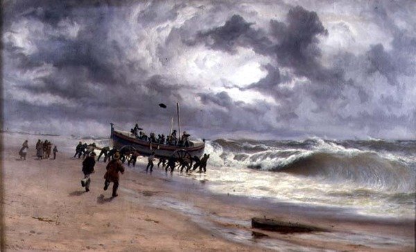 Lancement du bateau de sauvetage - Thomas Rose Miles