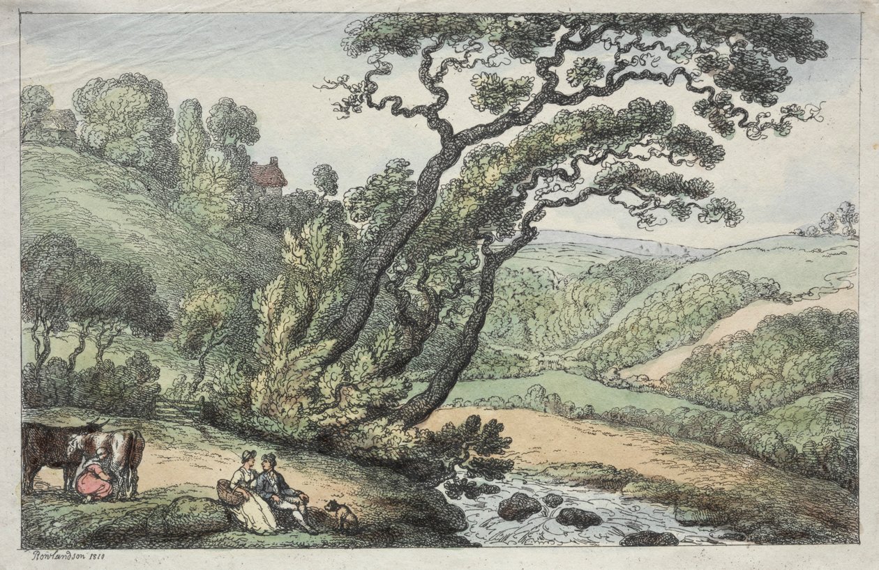 Une vue de Cornouailles - Thomas Rowlandson