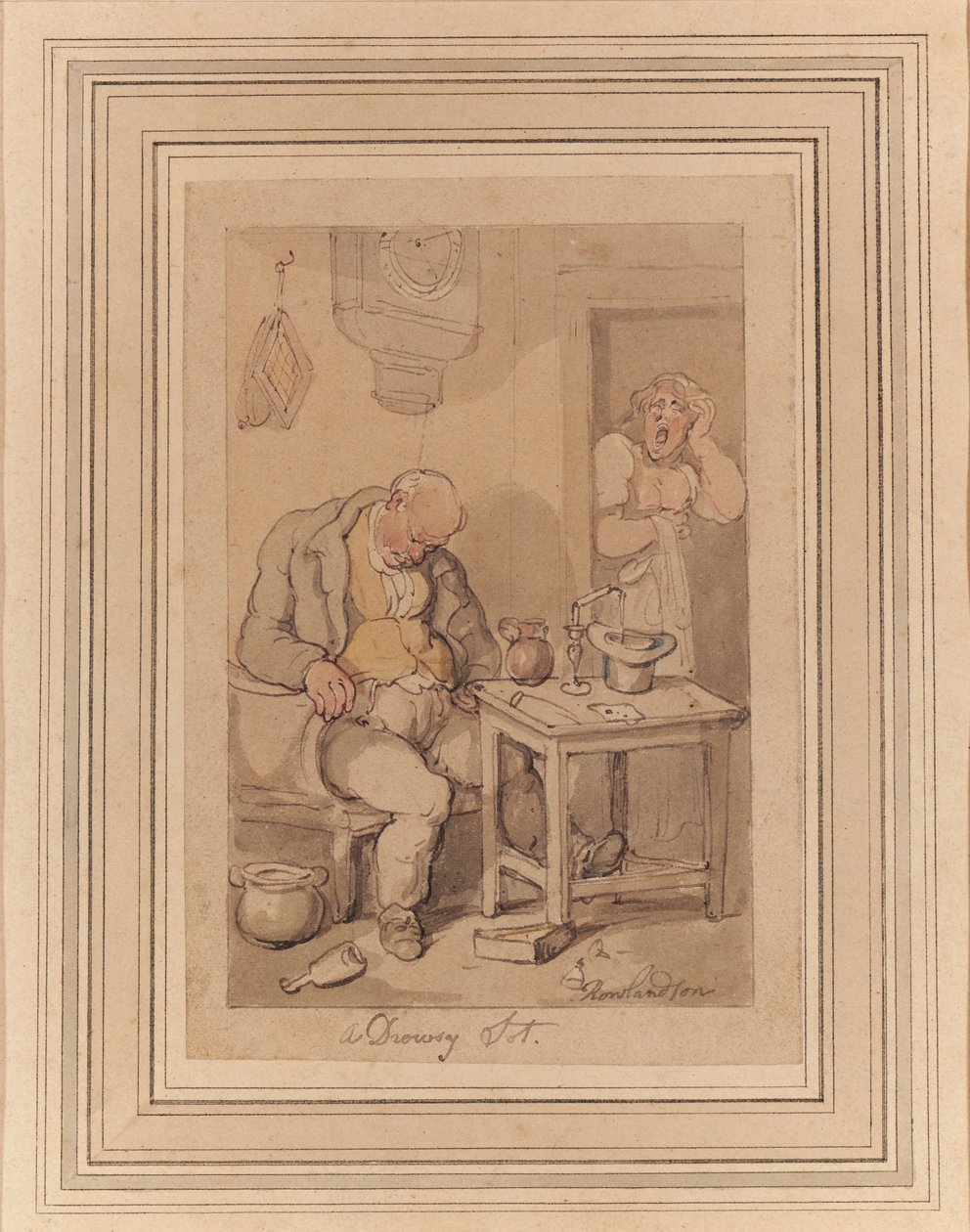 Un ivrogne somnolent - Thomas Rowlandson