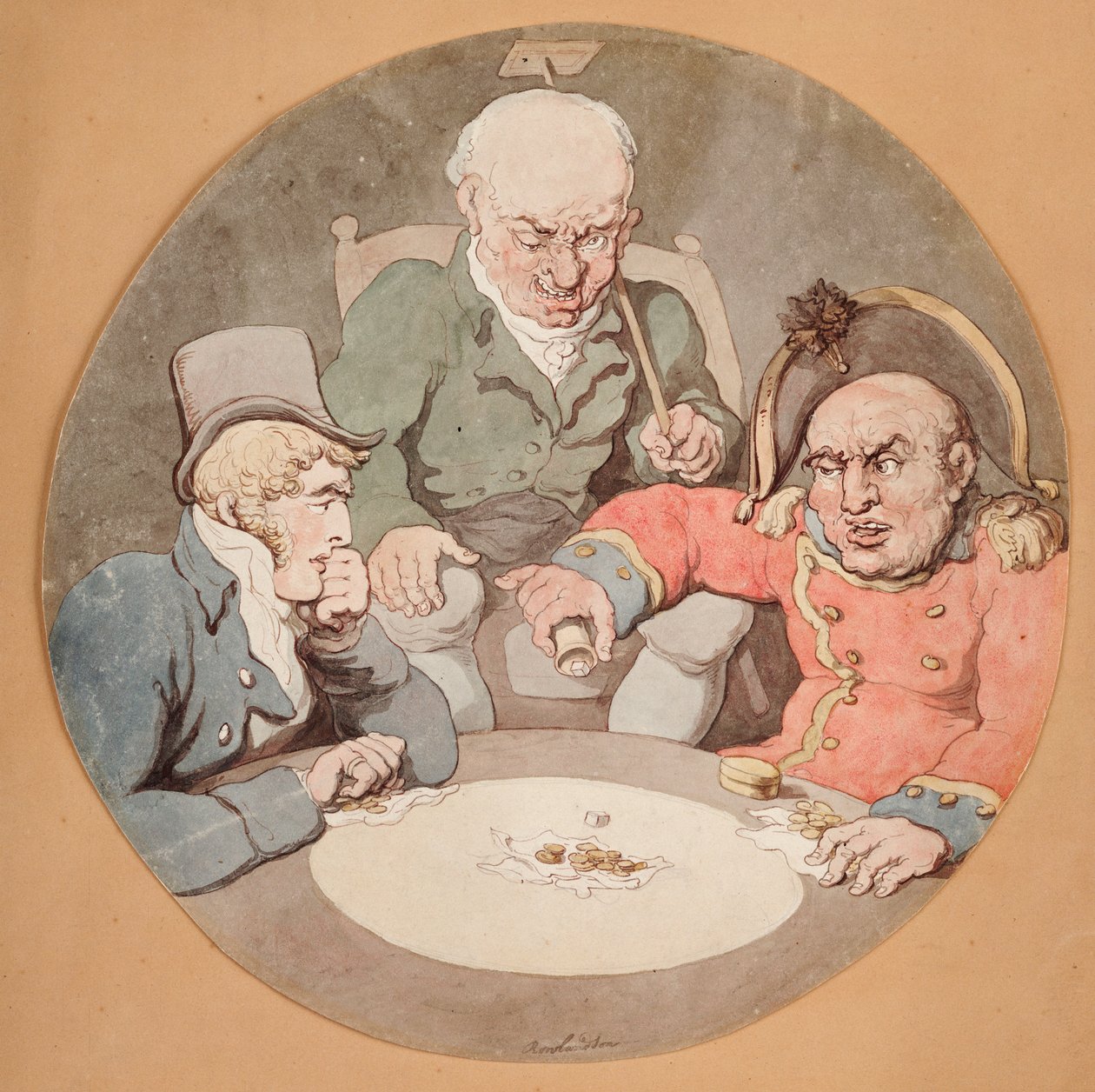 Une partie de dés - Thomas Rowlandson