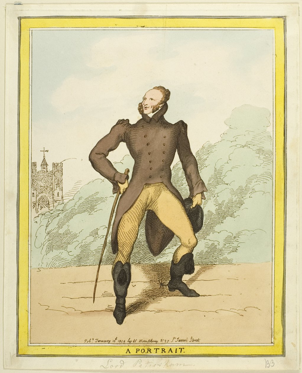 Un portrait : Lord Petersham - Thomas Rowlandson