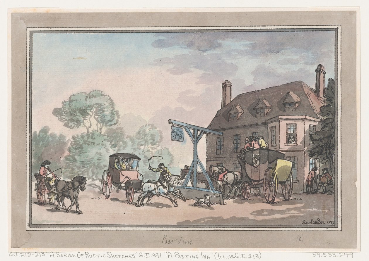 Une auberge de poste, 1787 - Thomas Rowlandson