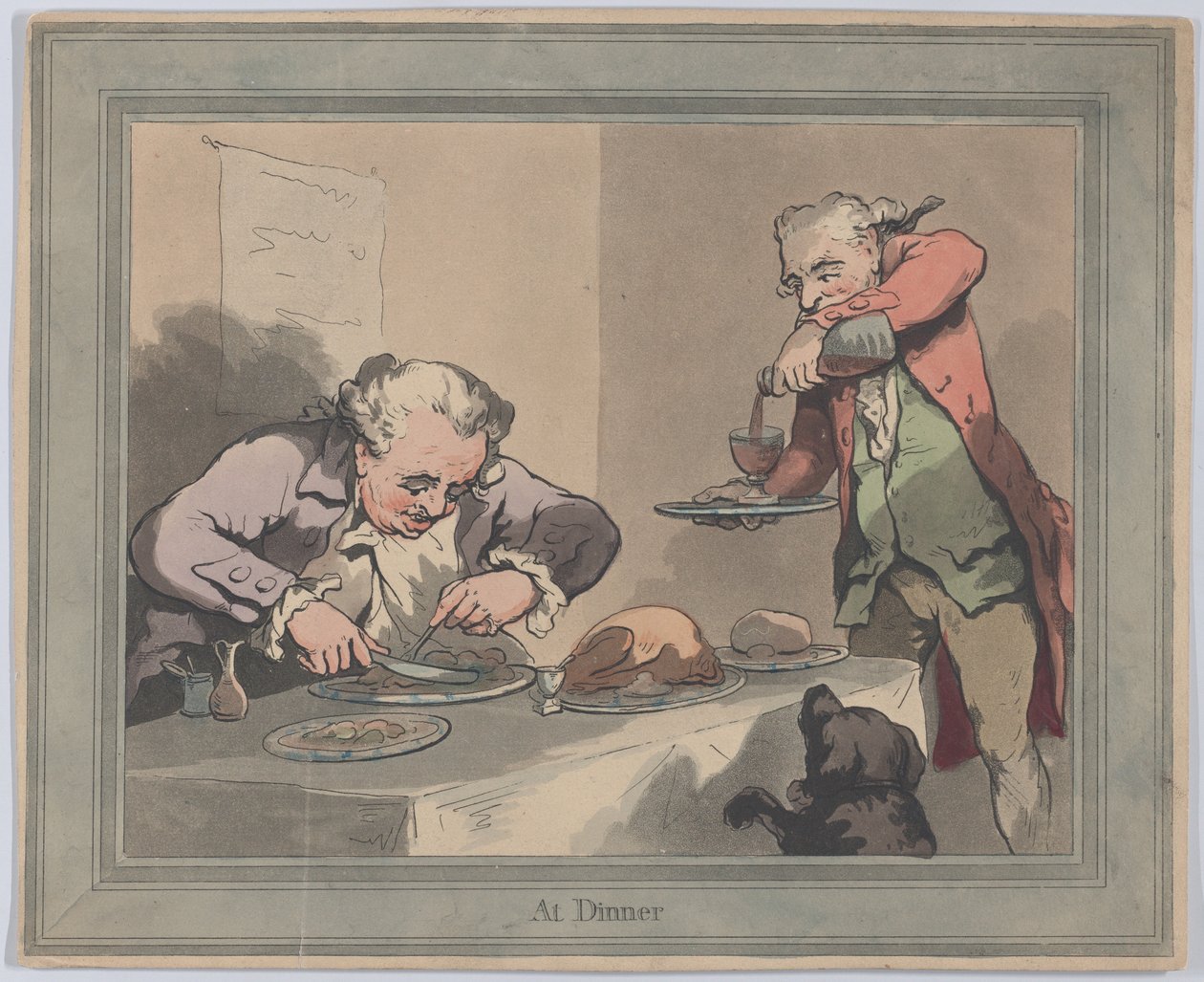 Au dîner, 1790 - Thomas Rowlandson