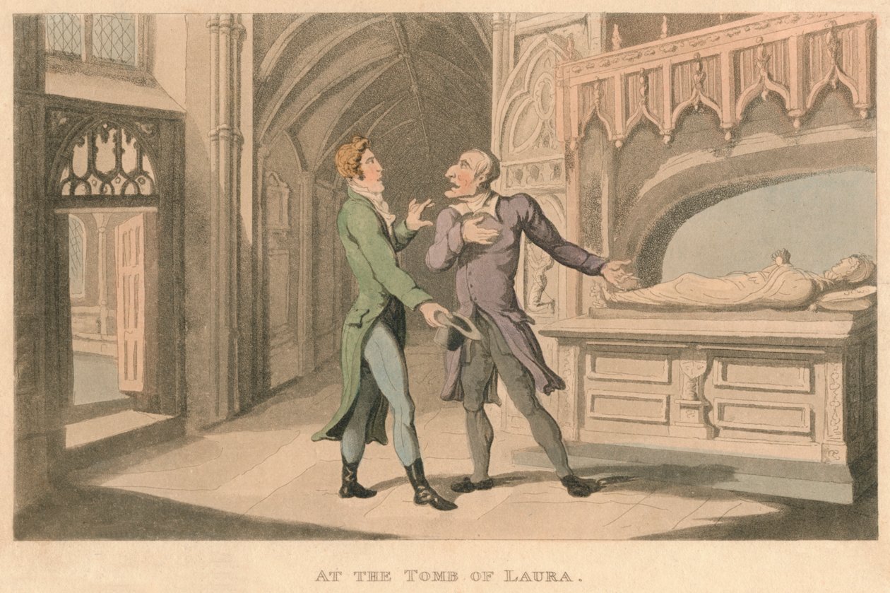 Au tombeau de Laura, 1821 - Thomas Rowlandson