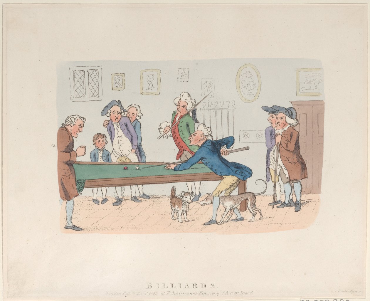 Billard, avril 1803 - Thomas Rowlandson