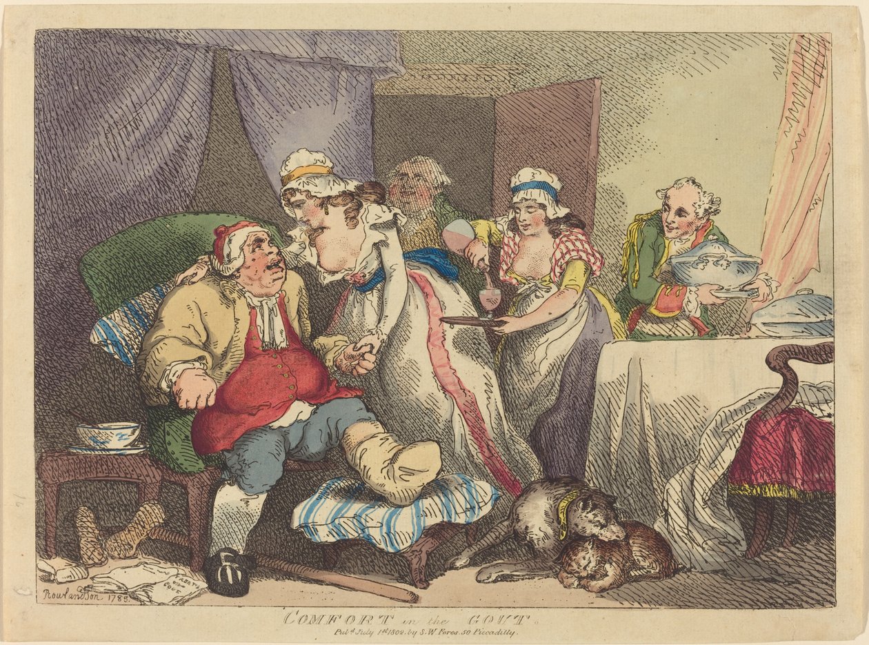 Confort dans la goutte - Thomas Rowlandson