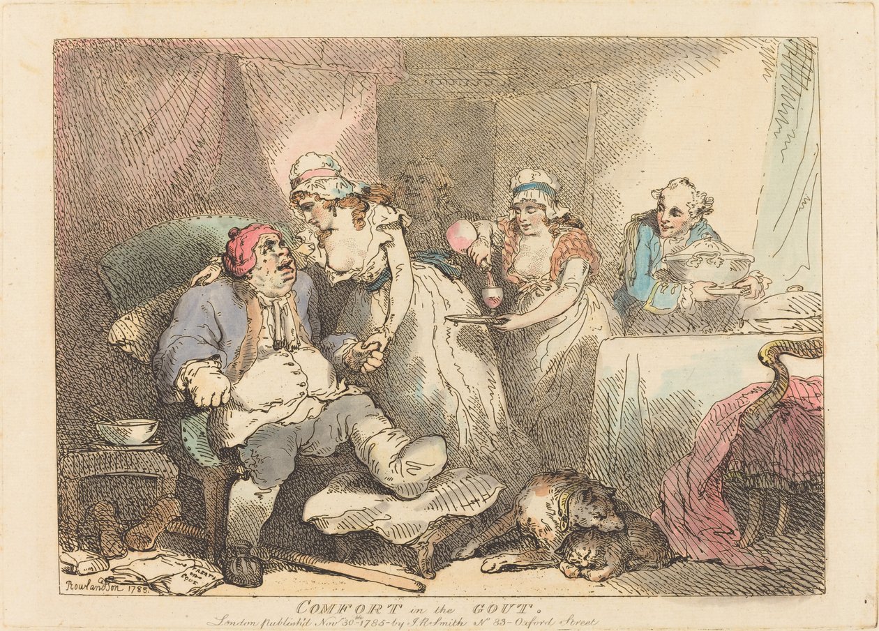 Confort dans la goutte - Thomas Rowlandson