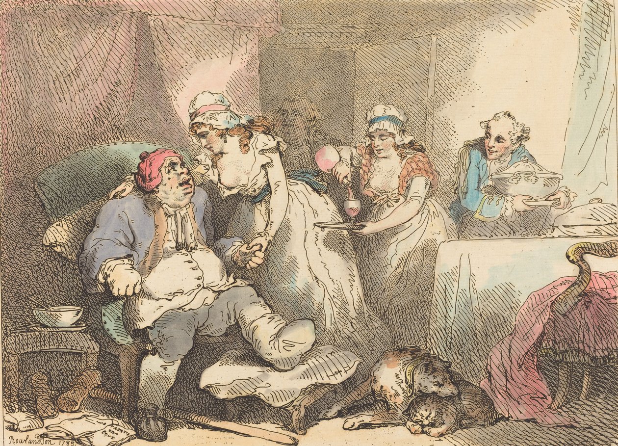 Confort dans la goutte, 1785 - Thomas Rowlandson