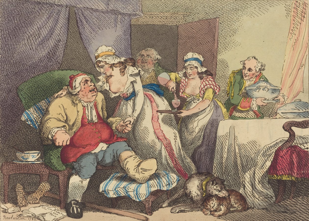 Confort dans la goutte, 1785 - Thomas Rowlandson