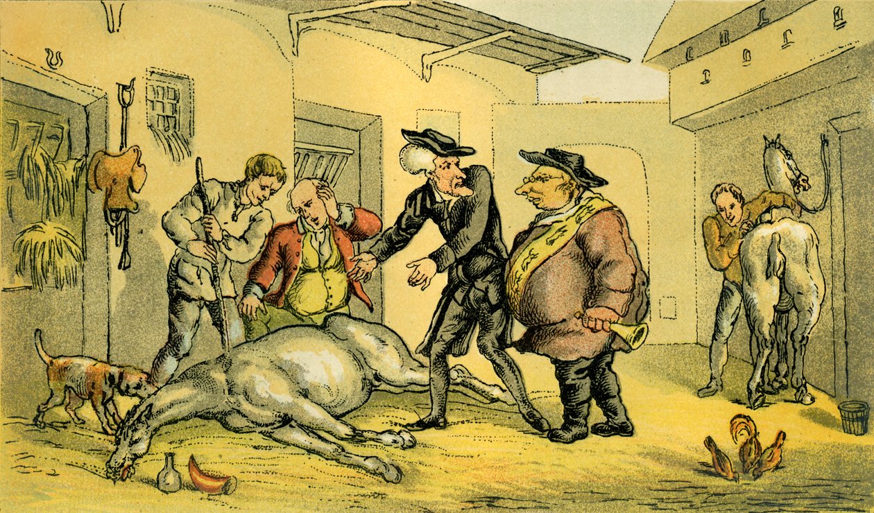 La mort de Punch - Thomas Rowlandson