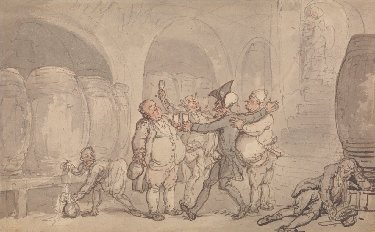 Le Dr Syntax Libéré de la Cave - Thomas Rowlandson
