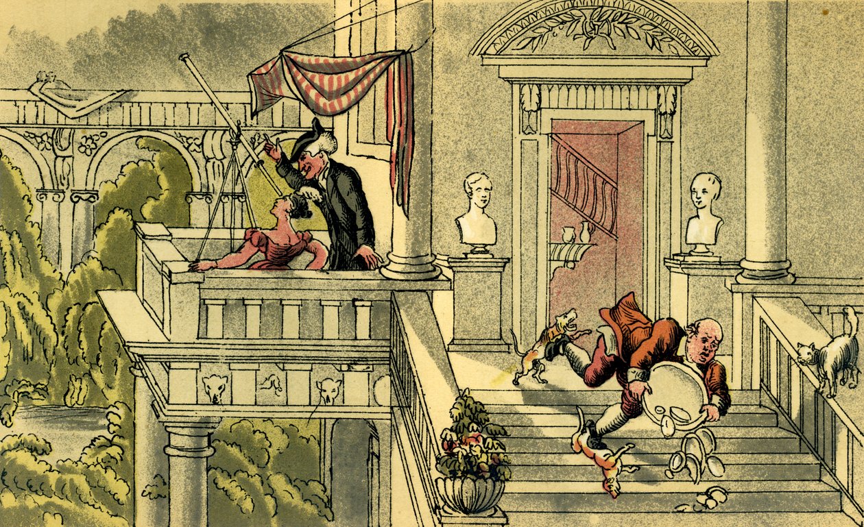 Dr Syntax observant les étoiles - Thomas Rowlandson