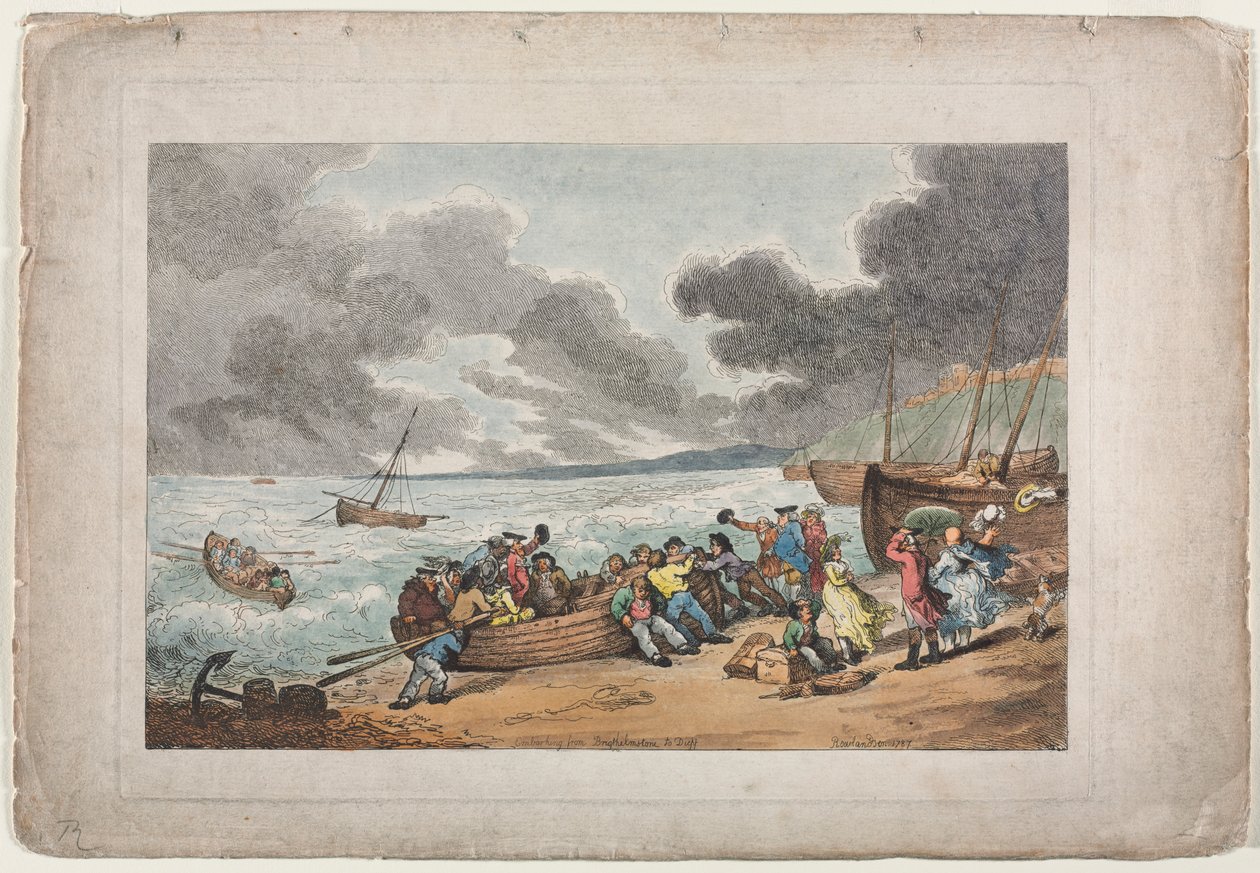 Embarquement de Brighthelmstone à Dieppe, 1787 - Thomas Rowlandson