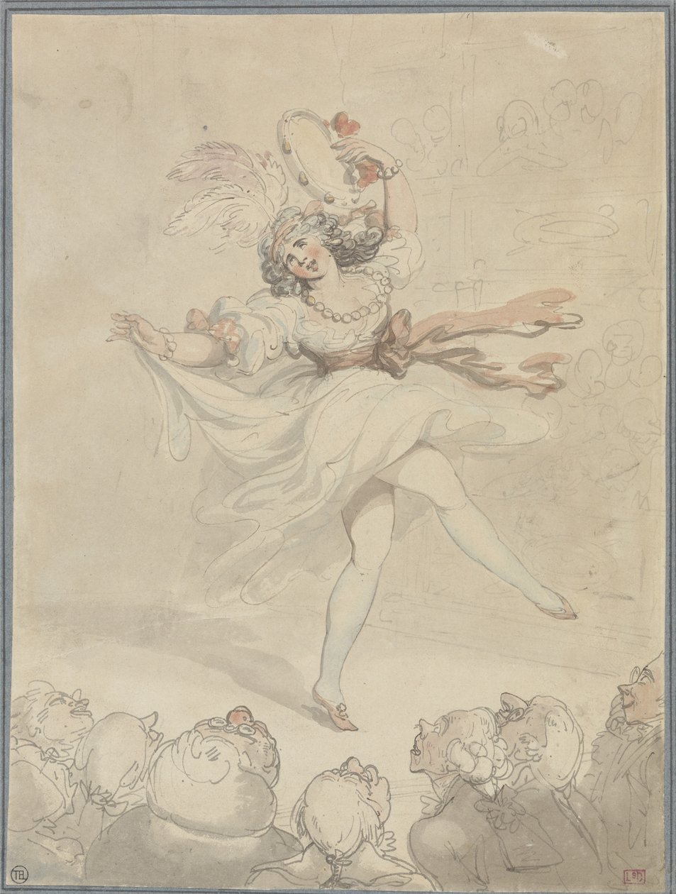 Danseuse avec un tambourin - Thomas Rowlandson