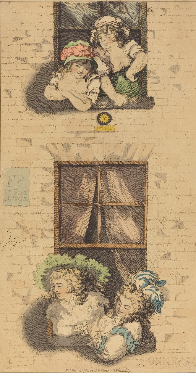 Premier et deuxième étage, publié en 1791 - Thomas Rowlandson