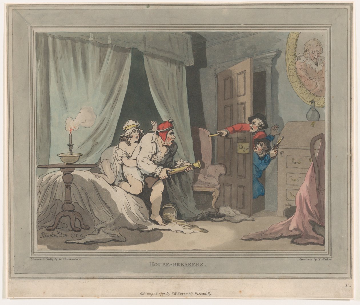 Cambrioleurs, 1er août 1791 - Thomas Rowlandson