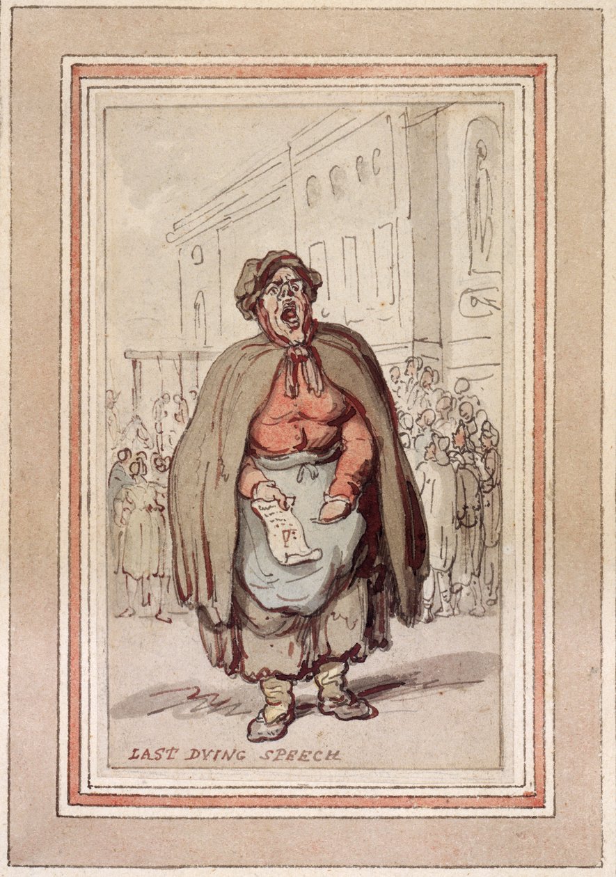 Dernier discours avant la mort, fin 18e-début 19e siècle - Thomas Rowlandson