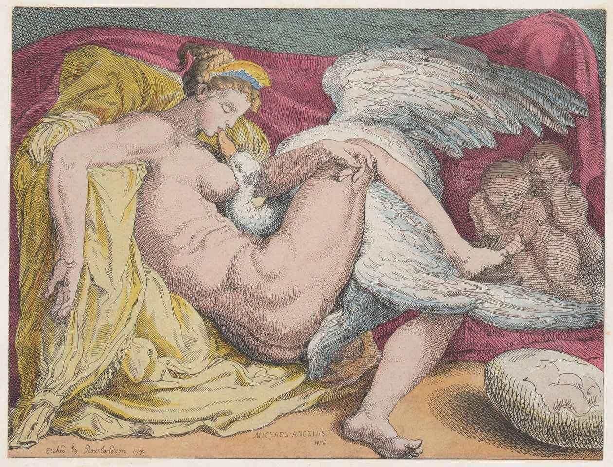 Léda et le cygne, 1799 - Thomas Rowlandson