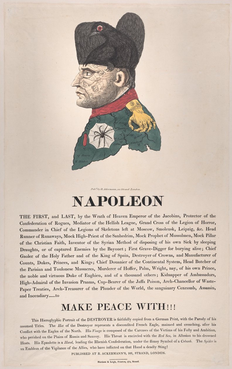 Napoléon, mars 1814 - Thomas Rowlandson