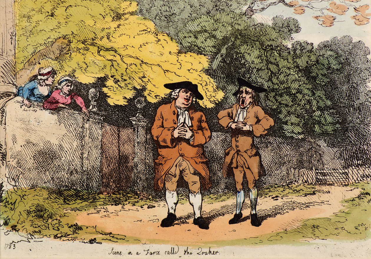 Scène dans une farce appelée le Quaker - Thomas Rowlandson