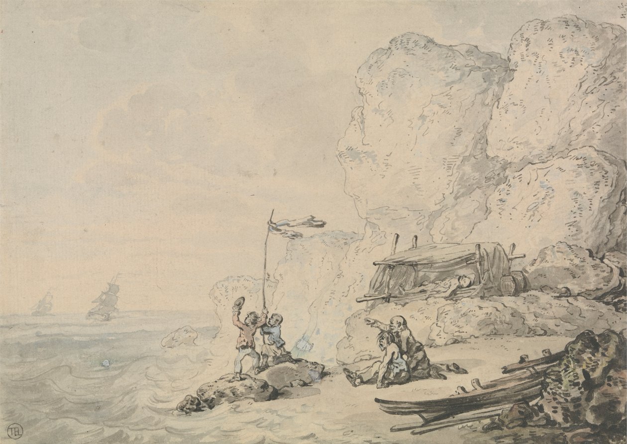 Marins naufragés - Thomas Rowlandson