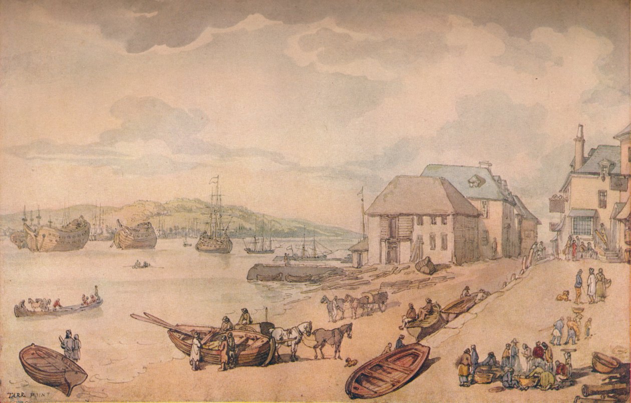Tarr Point Torpoint, Plymouth, 18ème siècle - Thomas Rowlandson