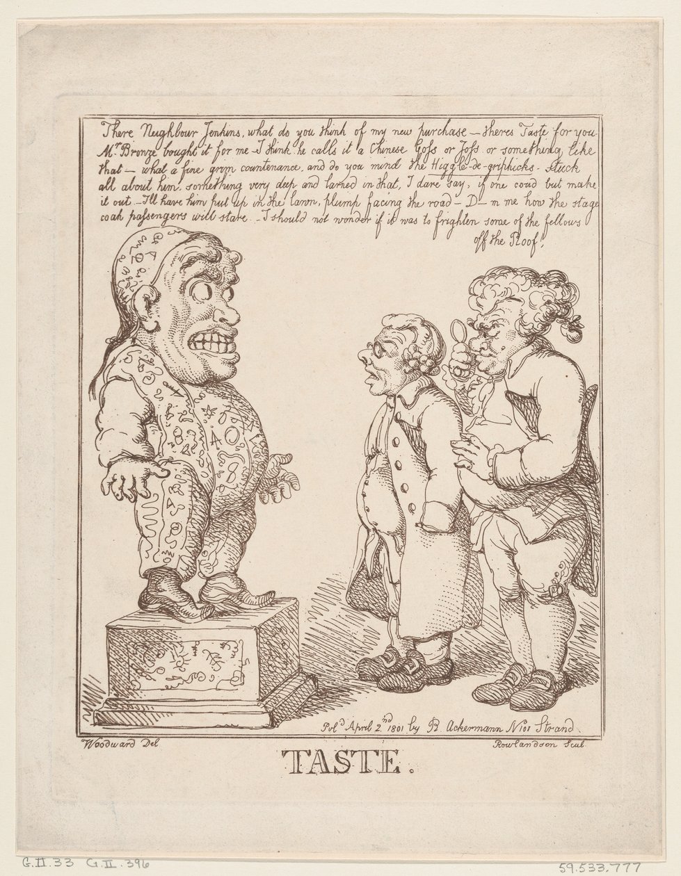 Goût, 2 avril 1801 - Thomas Rowlandson