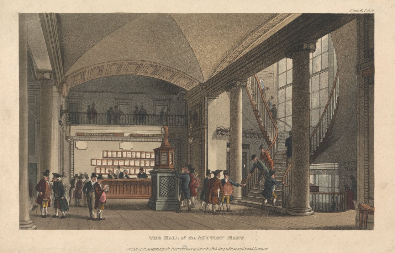 La salle de la salle des ventes - Thomas Rowlandson