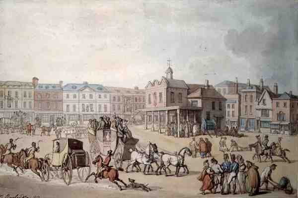 La place du marché, Kingston-upon-Thames - Thomas Rowlandson