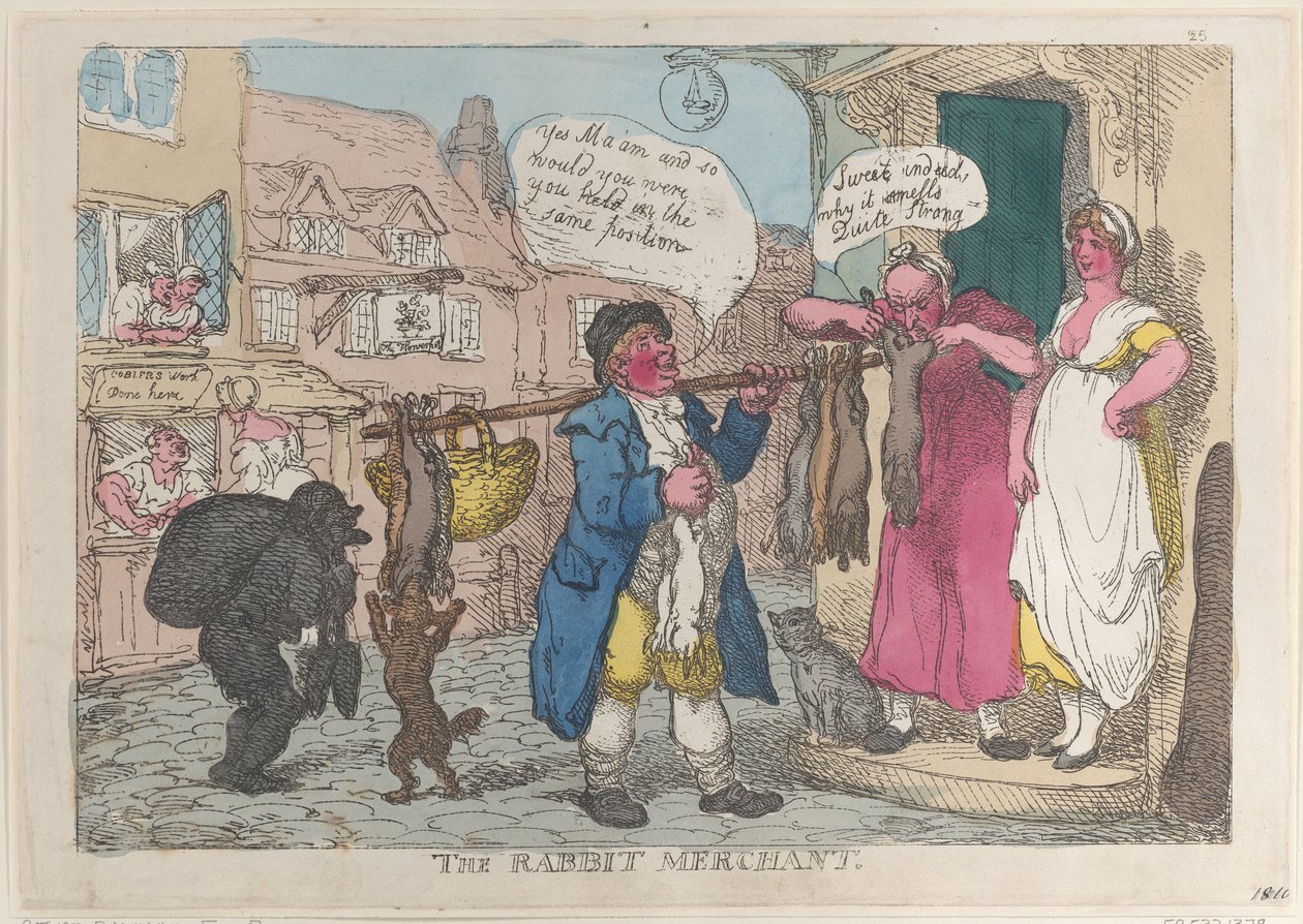 Le Marchand de lapins - Thomas Rowlandson