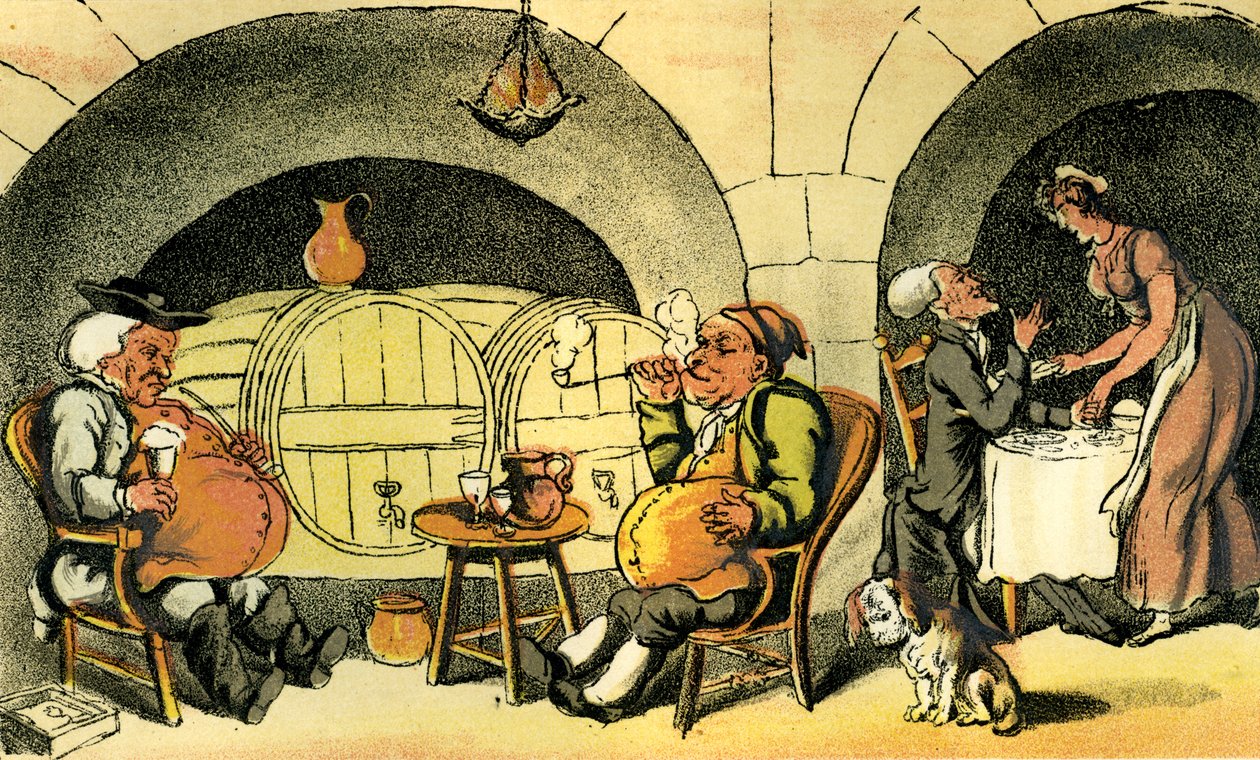 Le quatuor de la cave - Thomas Rowlandson